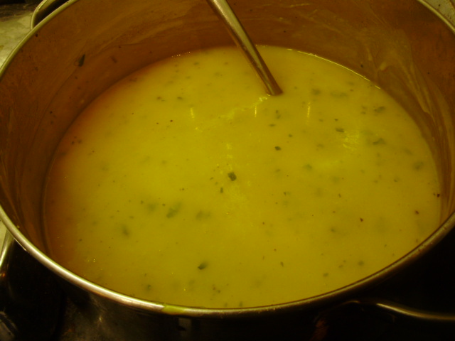 6,7. 8. Blend soup,  add the chopped basil, thin if necessary & adjust seasoning