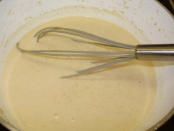 7. Using the ruby chard stems &  the wholemeal spelt gives a lovely amber colour to the cheese sauce